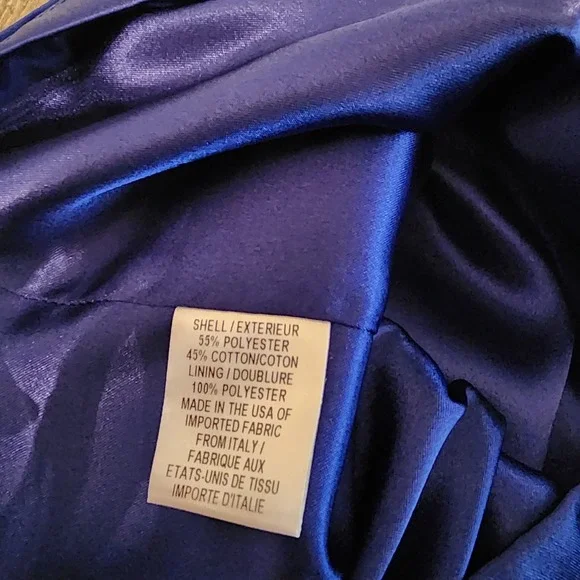 MILLY NY Italian Asymmetrical Peplum Sheath Dress Blue 2 Quiet Luxury Cocktail - Picture 9 of 15